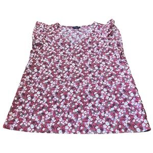NWOT • Denver Hayes Floral Reddish-Pink Top